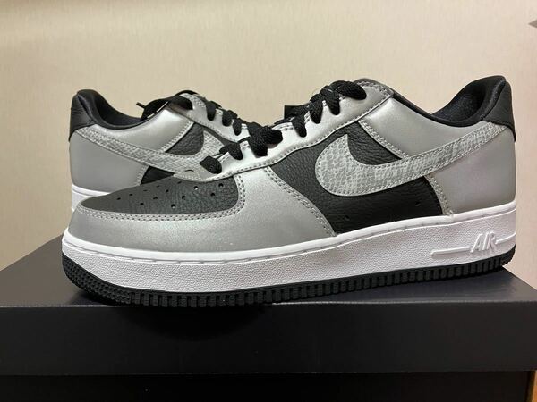 NIKE AIR FORCE 1 B low ナイキ エアフォース 黒 銀 蛇 スネーク 28.5cm DJ6033 001 