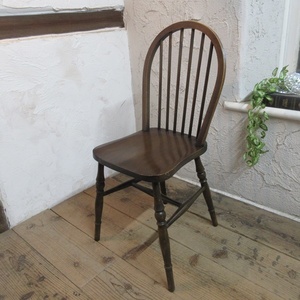 イギリス アンティーク 家具 キッチンチェア スティックバック 椅子 イス 店舗什器 カフェ 木製 英国 KITCHENCHAIR 4828d