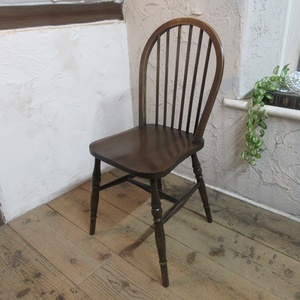 イギリス アンティーク 家具 キッチンチェア スティックバック 椅子 イス 店舗什器 カフェ 木製 英国 KITCHENCHAIR 4825d