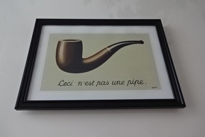 Art hand Auction Art frame § Wall hanging A4 frame (selectable) § Poster included § Rene Magritte § Betrayal of Images § Pipe § Surrealism painting vintage style, furniture, interior, Interior accessories, others