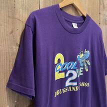 【サイズ M L】80s USA製 ビンテージ Tシャツ アメリカ古着 メンズ レディース プリント ヴィンテージ 90s ハチ ハエ 紫 パープル_画像2