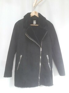 zara trafaluc ザラ ダブルライダースジャケット 長袖 スエード アウター ジャンパー サイズXS ブラック レディース 1209000008651