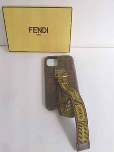 FENDI フェンディ スマホケース iphone11proケース ズッカ　購入証明書あり　7AR854AD1HF1BHR 　 ブラウン ユニセックス 1209000009986