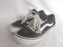 vans ヴァンズ ローカットスニーカー オールドスクール 厚底 574643-0001 およそ24cm ブラック レディース 1209000002086_画像1