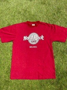 hard rock cafe　Tシャツ　北京　BEIJING 　赤　Mサイズ　メンズ　#238