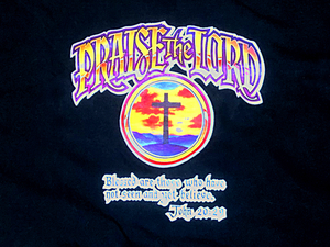 バイカー系 Praise The Lord ”神を讃えよ” アメリカ企画 半袖Tシャツ XL オーバーサイズ ブラック 程度良好 美柄