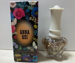  Anna Sui nail color topa-802 almost new goods gold group lame postage included 