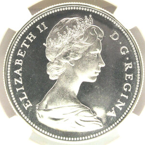 『高鑑定』1967年 カナダ 1ドル銀貨 NGC PL66 CAMEO 建国100周年記念銀貨