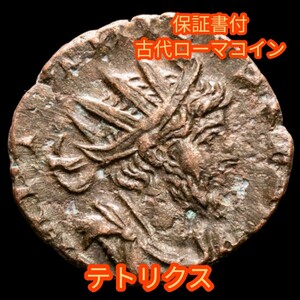 【保証書付】 古代ローマコイン テトリクス1世 アンティークコイン 220801b 