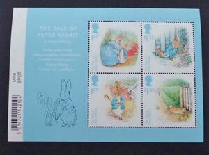  Peter Rabbit марка маленький размер сиденье bi следы liks*pota- сырой .150 годовщина BEATRIX POTTER Stamp Sheet Англия Британия Royal Mail 2016 год выпуск 