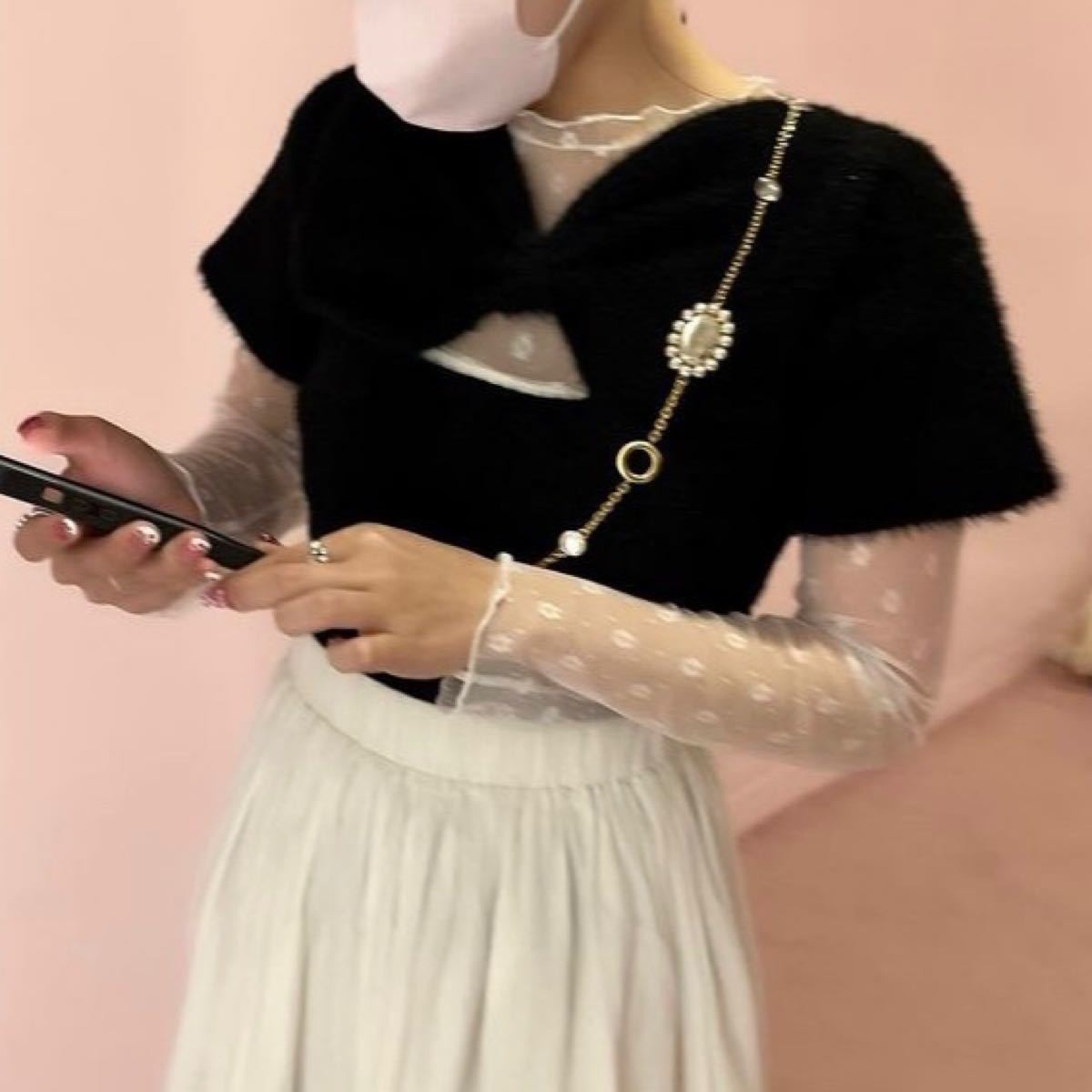 BOX SIDE RIBBON ROMPERS lahza.jp