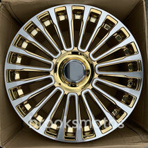 22インチ クローム GOLD M STYLE ホイールセット レンジローバー VOGUE 22X9.5 オフセット45 　-BRN-1303_画像2