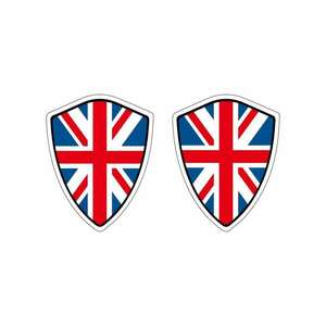 汎用 国旗 ステッカー シールド型 イギリス British シール バイク モータースポーツ サイン レトロ