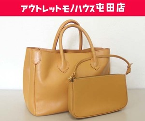 アクセソワ ドゥ マドモワゼル ハンドバッグ&ポーチ付き キャメル accessoires de mademoiselle トート 札幌市 北区 屯田