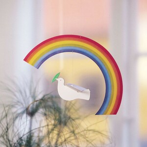 （メール便可）フレンステッドモビール Noah's Rainbow ハト 鳩 87モビール フレンステッド 北欧 赤ちゃん