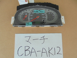 マーチ 16年 CBA-AK12 スピードメーター 44,638km