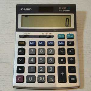 CASIO カシオ 本格実務電卓 DS-12WT 12桁 電卓 卓上タイプ 動作品