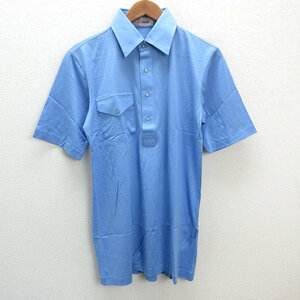 k# Titleist /TITLIST polo-shirt with short sleeves / Golf wear / retro / light blue /MENS#49[ used ]