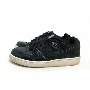 y■【24.5cm】ナイキ/NIKE SON OF FORCEレザースニーカー■黒LADIES/48【中古】