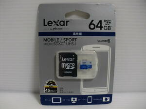 未使用・未開封品　microSDXCカード　Lexar　64GB　class10　microSDカード　メモリーカード