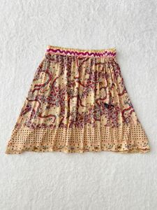 TSUMORI CHISATO size2 オリジナルプリントウールスカート ツモリチサト 美品