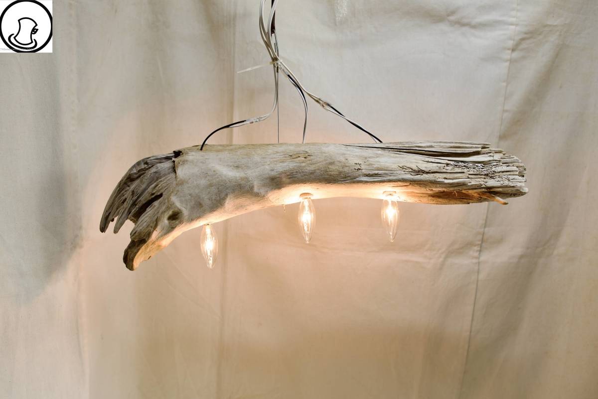 SeaSideInterior☆Driftwood pendant light/illumination 'Driftwood Pendantlamp 100', handmade works, interior, miscellaneous goods, ornament, object