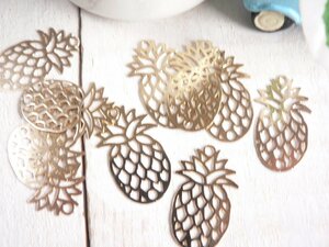 charm pineapple pine 10 piece insertion (#2754) gold Gold handicrafts parts handmade materials 