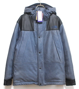 【新品】THE NORTH FACE Purple Label マウンテン ダウン レザー ジャケット（S）インディゴ ノースフェイス パープルレーベル ナナミカ