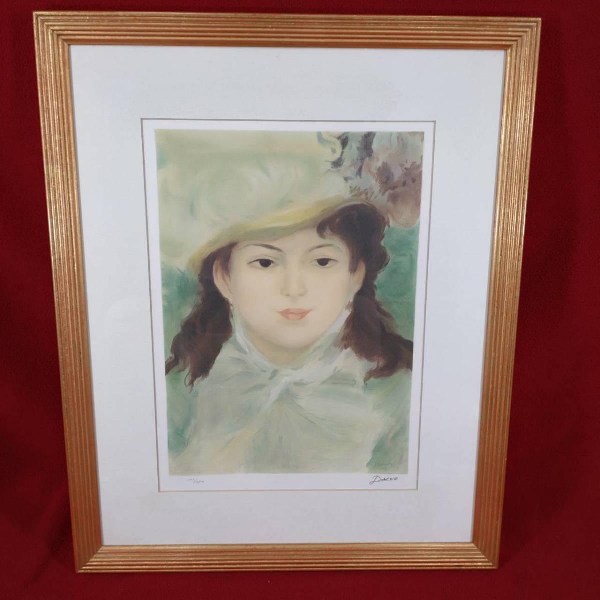 Renoir Reproduction Women's Painting Oil Painting Framed Famous Portrait Painting Fine Art Art Decoration Wall Hanging Art Interior Office Store Decoration Collection, artwork, painting, others