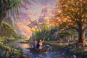 Art hand Auction Thomas Kinkade feuille de Pocahontas seulement, passe-temps, culture, ouvrages d'art, autres