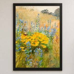 Art hand Auction Lily Walter-pintura artística de flores, póster brillante A3, Bar, cafetería, pintura de paisaje Interior Retro clásica, flor botánica, residencia, interior, otros