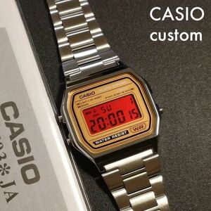 【新品送料込】カシオ CASIO ゴールド チープカシオ デジタル腕時計 カスタム レッド 液晶反転 G-SHOCK timex alba 好きにも是非の商品画像