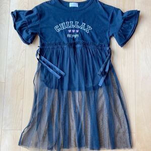 《中古品》REPIPI ARMARIO（レピピアルマリオ） レース付き　半袖Tシャツ　サイズM（150）