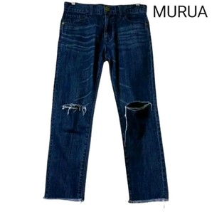 デニム MURUA ムルーア クラッシュ ダメージ デニム 切りっぱなし ジーンズ
