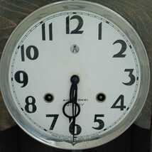 鋤)アンティーク時計 昭和 愛知時計電機AICHITOKEI ゼンマイ式　21DAY　柱時計 振り子時計 掛け時計 (220928 j2-3_画像6