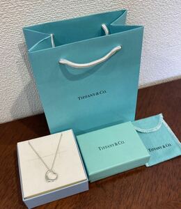 Новая подлинная Tiffany Tiffany &amp; Co Ожерелье открыто сердце серебряной шнурки для бумажного пакета лента лента сердце