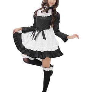  Лолита способ костюмированная игра meido кафф e костюм 3 позиций комплект ( чёрный & белый ) готовая одежда костюм 