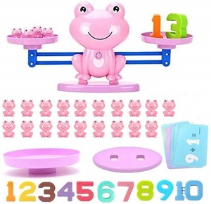  intellectual training toy .. bin balance game child toy ( frog pink ) child weighing scale figure weight 