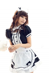  made clothes cosplay costume 4 point set Gothic and Lolita One-piece black (XL)