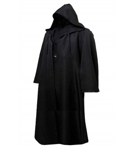  men's tunic with a hood . long mantle ( black S) knight asasin low b fancy dress cosplay 