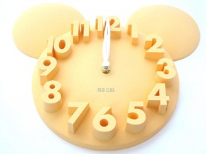 壁掛け 時計 3D ウォール クロック アニマル 掛け時計（黄）かわいい おしゃれ シルエット