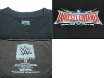 送料込・USED WWE レッスルマニア WRESTLEMANIA 2016 テキサス プリント半袖Tシャツ 黒 Mサイズ_画像2