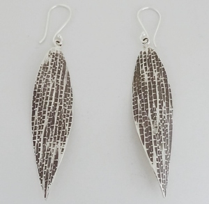 * Curren silver long earrings leaf *7.5.* stamp * Curren group [17tp07]