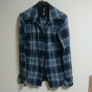 【 送料無料 】wjk SHIRT MODIFIED 4033 55blue シワ加工シャツ Mサイズ 正規品 ブルー 長袖 シャツ カジュアル akm 激安 即決 