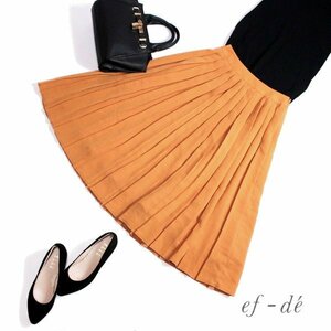  beautiful goods ef-de ef-de stock ) franc dollar # stylish sombreness orange . thing mi leak height flair pleated skirt 7 number polyester 