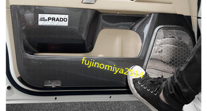 新作 ランドクルーザープラド150系 PRADO 専用フロント リア ドア カバー ガーニッシュ カーボン調　4ｐセット激安価
