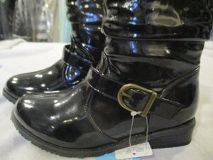  новый товар Kids обувь * резиновые сапоги черный 21cm 69-391