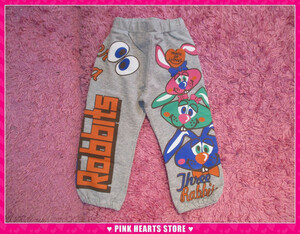  new goods Kids *FP print sweat pants pants gray 90cm 34-536