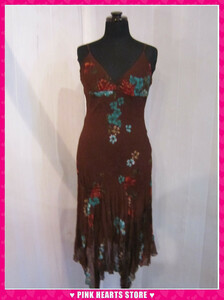  new goods lady's * price cut!!LaJouJou floral print wrinkle processing dress 18-322