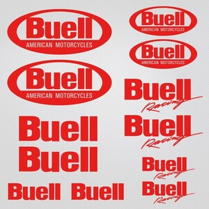 海外　限定品　高品質　送料込み ビューエル BUELL 　 ステッカー セット　12